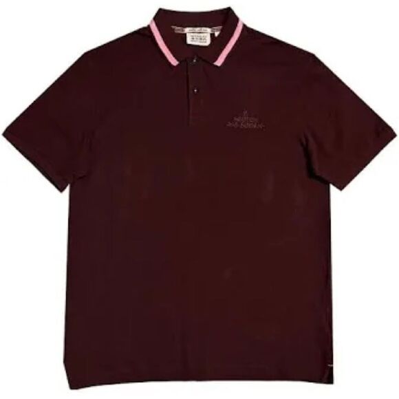 NWT Scotch & Soda Amsterdam Men’s Pique Wine Polo Shirt L - Picture 1 of 9